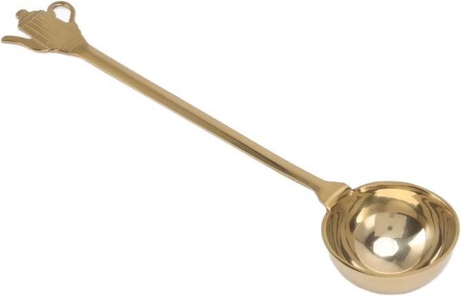 Coffee Measuring Scoop,Stainless Steel Coffee Scoop,Long Handle Tablespoon for Measuring Coffee, Milk Powder, Fruit Powder, Tea, Sugar - Gold