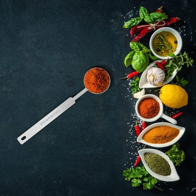Long Handle Measuring Spoons 15ml, Premium Stainless Steel Metal Spoon, Tablespoon & Coffee Scoop, for Accurate Measure Liquid or Dry Ingredients, for Cooking Baking - Image 2